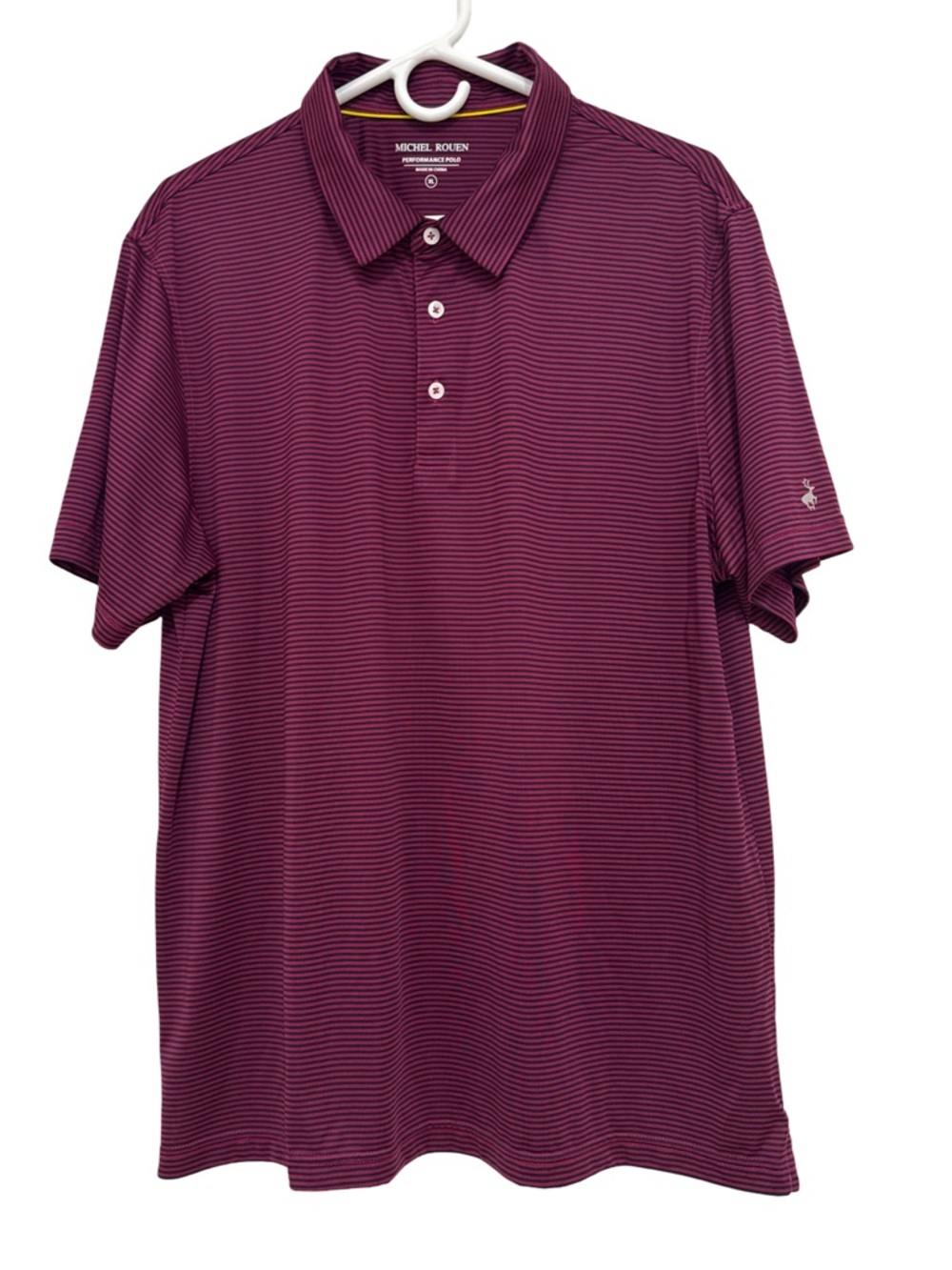 Michel Rouen Striped Performance Polo Shirt Men’s XL
